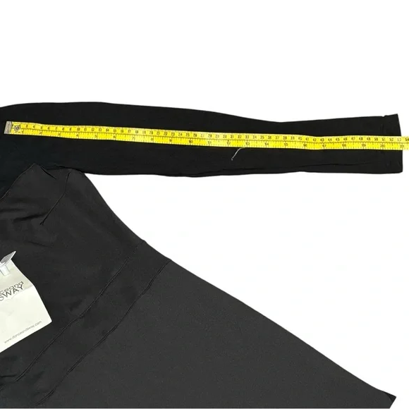 Dance & Sway Black Ballroom Dance Dress Size Large Full Skirt Sheer Long Sleeve - Picture 10 of 15